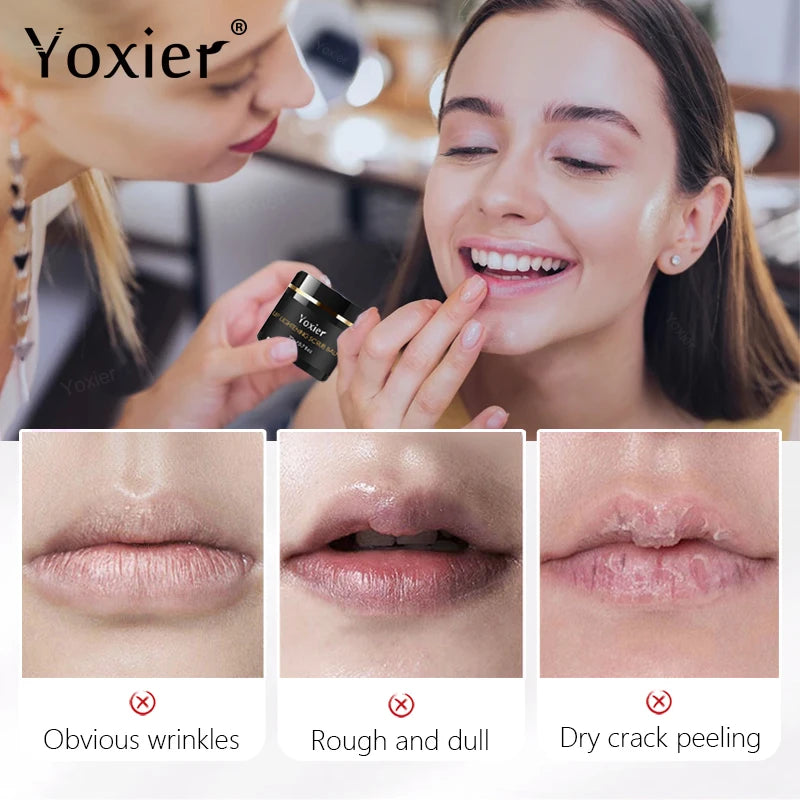 Lip Lightening Scrub Balm Lighten Pigmentation Remove Lip Lines Dead Skin Stains Moisturizing Nourish Brighten Black Lips 20g