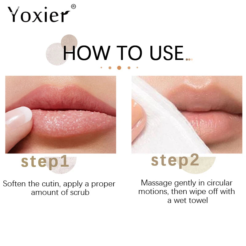 Lip Lightening Scrub Balm Remove Dull Lips Moisturizing Anti-Aging Anti-Cracking Hyaluronic Acid Brighten Black Lips 20G