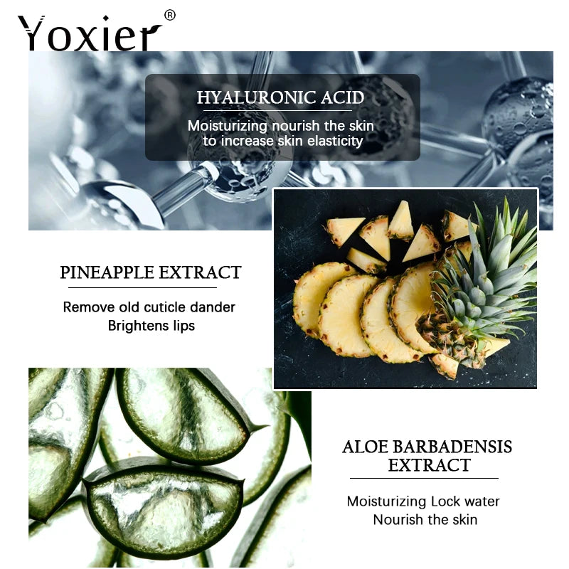 Lip Lightening Scrub Balm Remove Dull Lips Moisturizing Anti-Aging Anti-Cracking Hyaluronic Acid Brighten Black Lips 20G