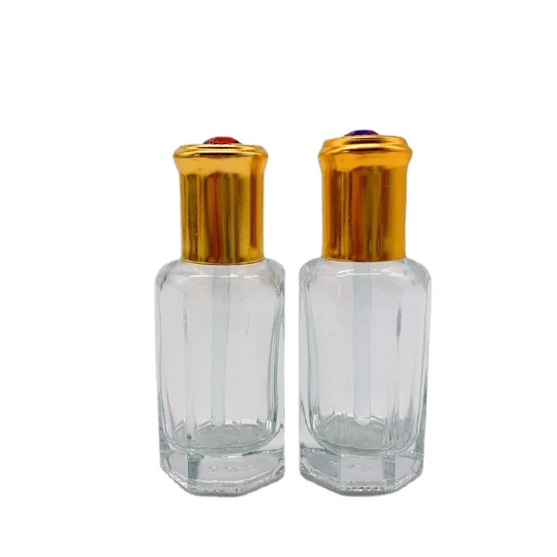 3ml 6ml 9ml Attar Glass Perfume Tester Bottles For Arabian Oud Oil With Golden Aluminum Cap 20pcs/Lot P336