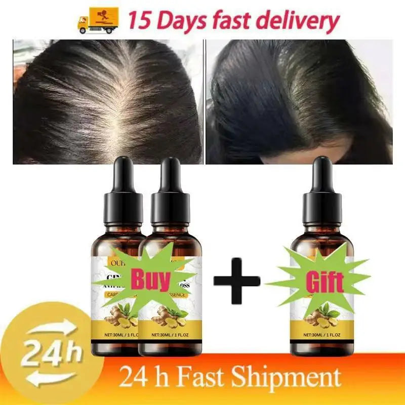 Ginger Hair Growth Essential Oil Anti-loss Hair Treatment Hair Regrowth Oil Fast Hair Promoting Regeneration Hair Care Women Men