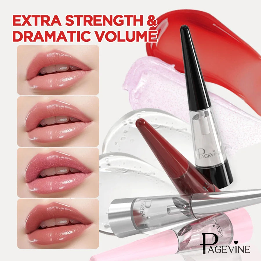 Lip Plumping Lip Serum - Natural Moisturizing Lip Oil with Glossy Finish, Non-Greasy Long-Lasting Lip for All Light Types
