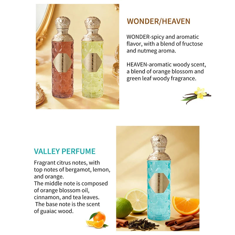 Arabian Women's Perfume 3pcs Set Long-lasting Oud Musk Sandalwood Woody Perfume Rich And Alluring Floral Fruity Eau De Toilette