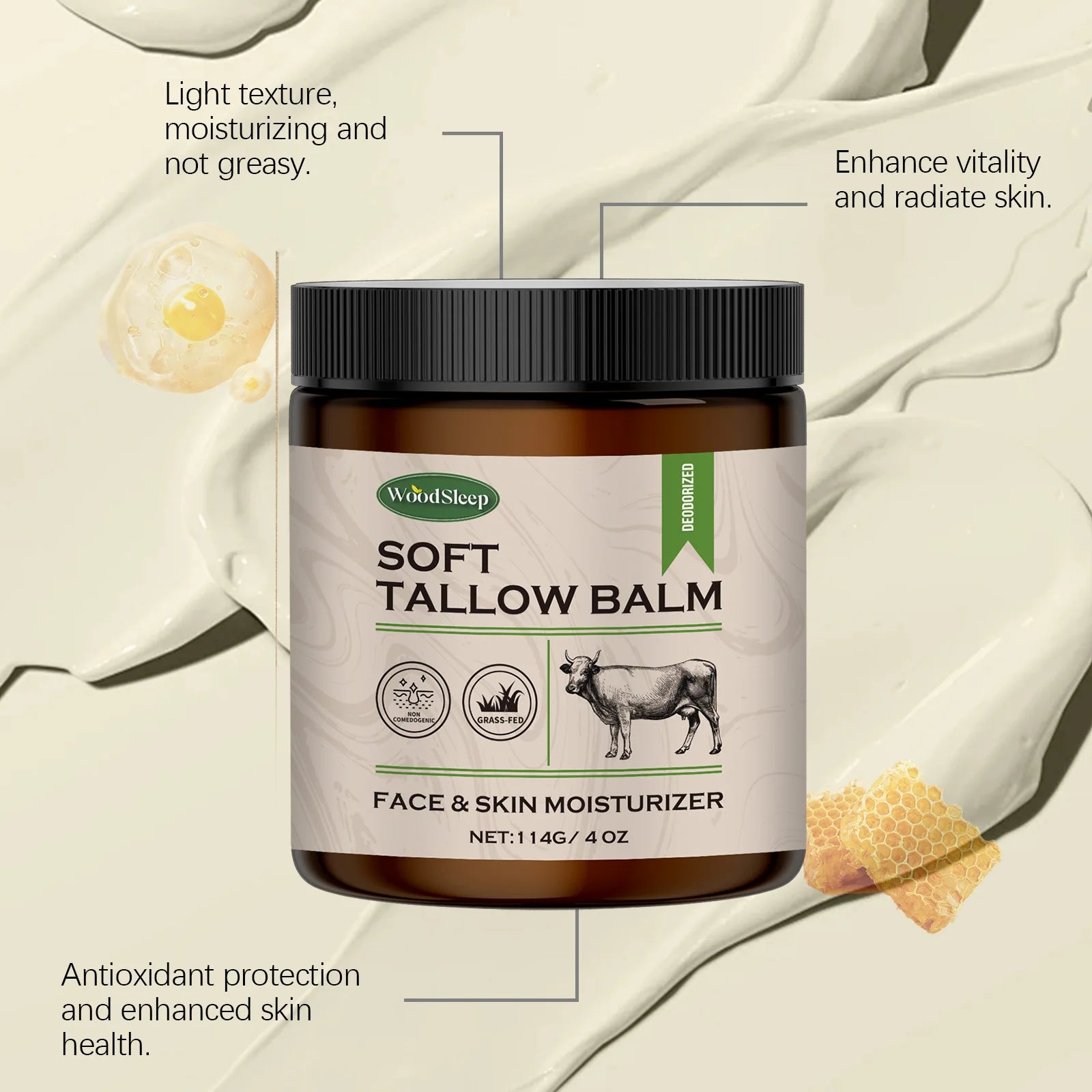 Crude Shea Butter Cream Deep Moisturizing Nourishing Multi Purpose For Extremely Dry Skin Face Hand Body All Season Skin Care