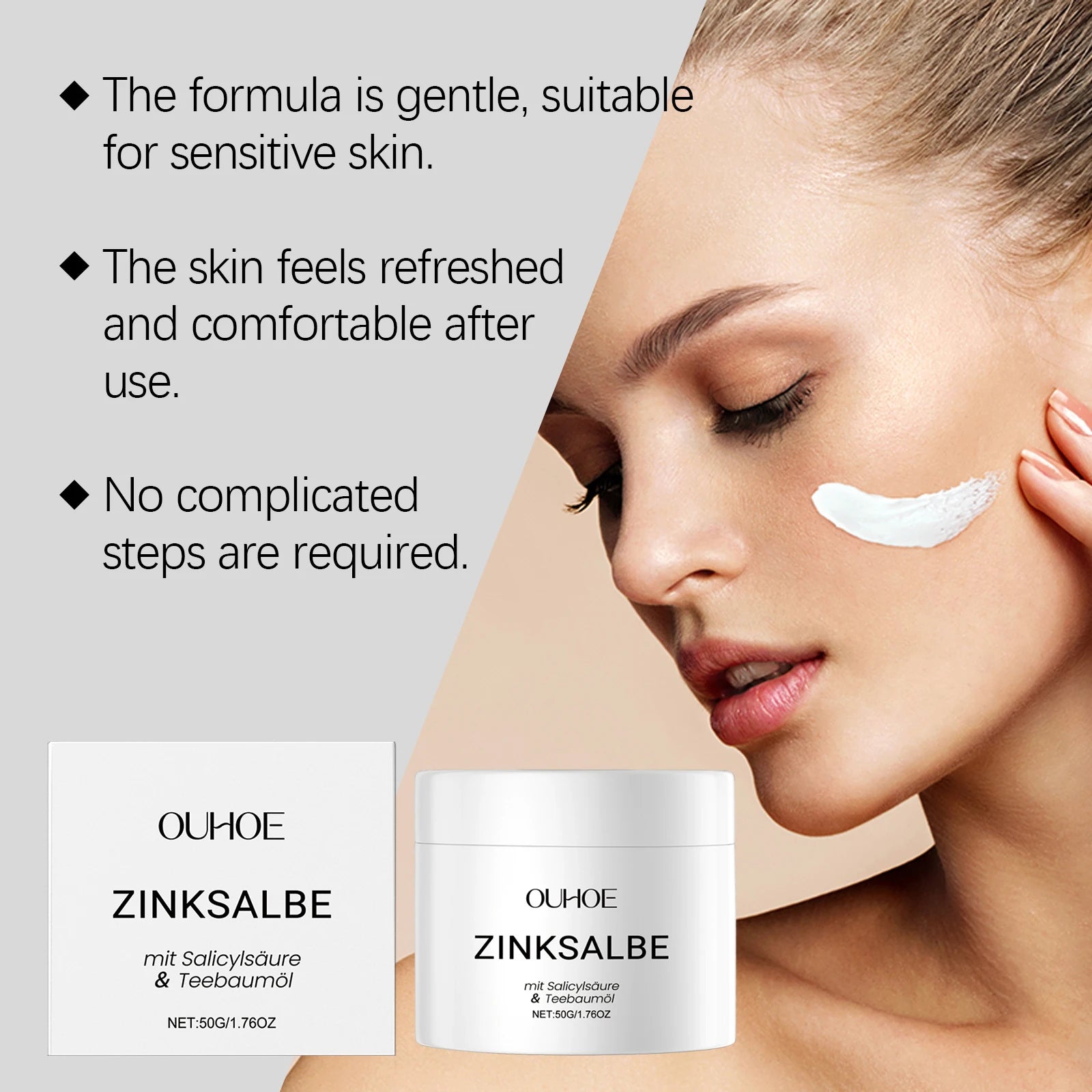 Acne Removal Cream Against Pimples Marks Lighten Shrink Pores Oil Control Whitening Smoothing Nourishing Repairing Zinc Ointment