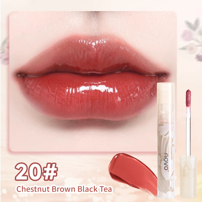 Long-Lasting Moisturizing Lip Gloss,Glossy Finish,Non-Sticky,Not Easy To Fade,Nourishing Tinted Lip Oil With Shea Butter
