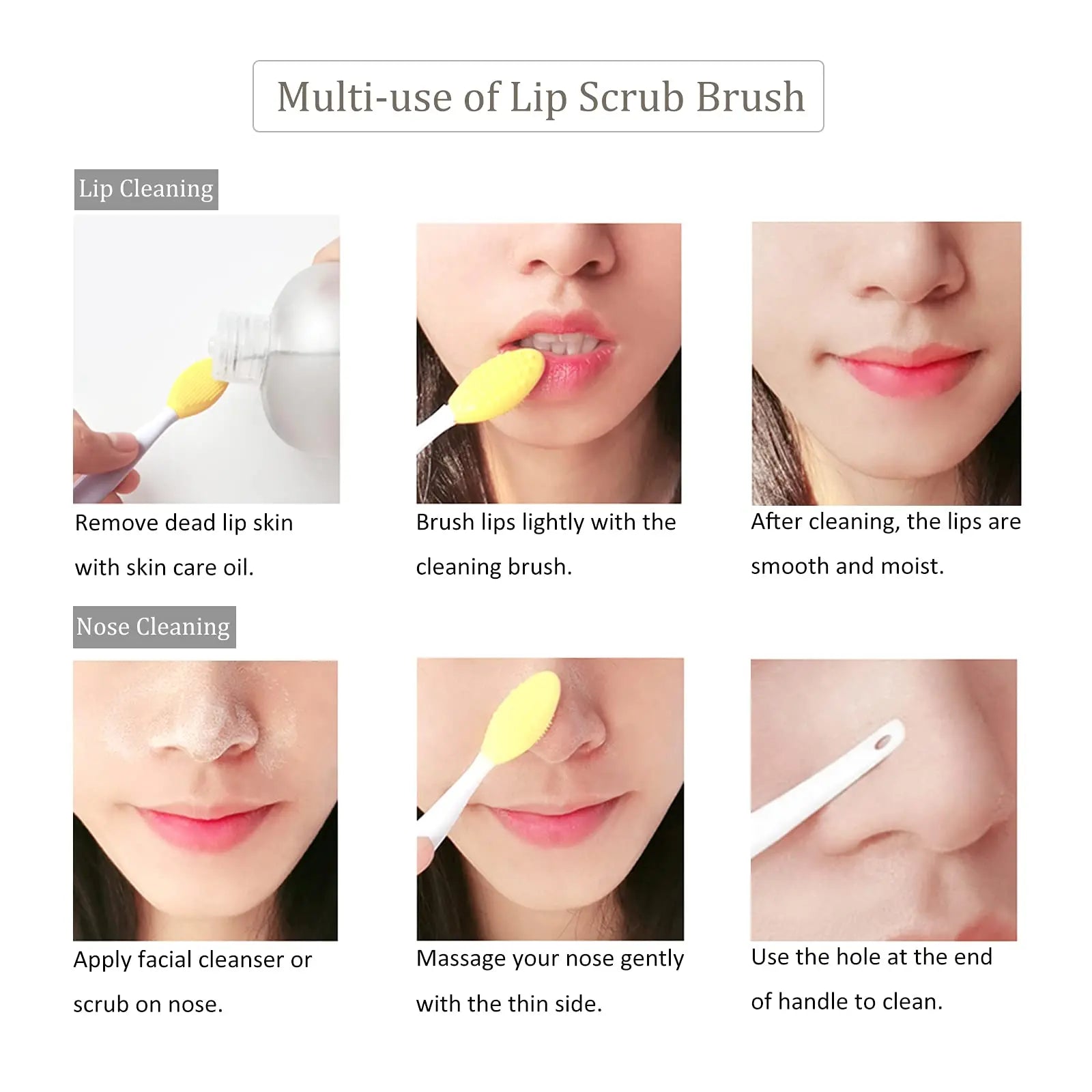 100 Pieces Lip Scrub Brushes Double Sided Silicone Exfoliating Lip Brush Soft Silicone Face Lips Cleaning Tool