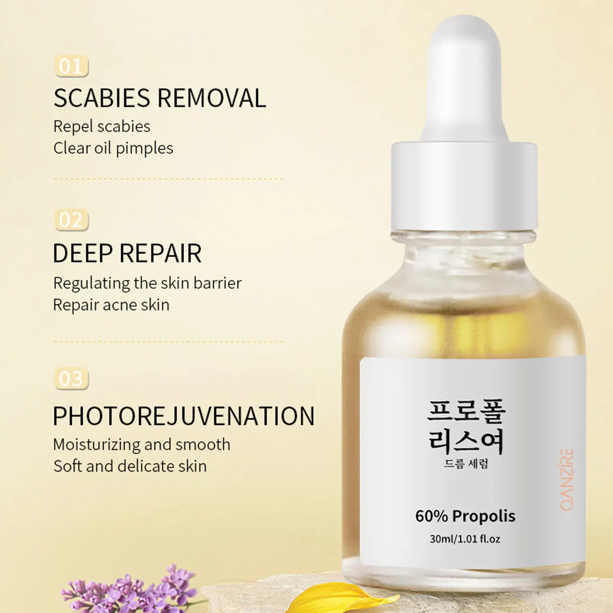 Propolis And Salicylic Acid Acne Treatment Essence, Pore Refining Essence, Glutathione And Niacinamide For Brighter Skin