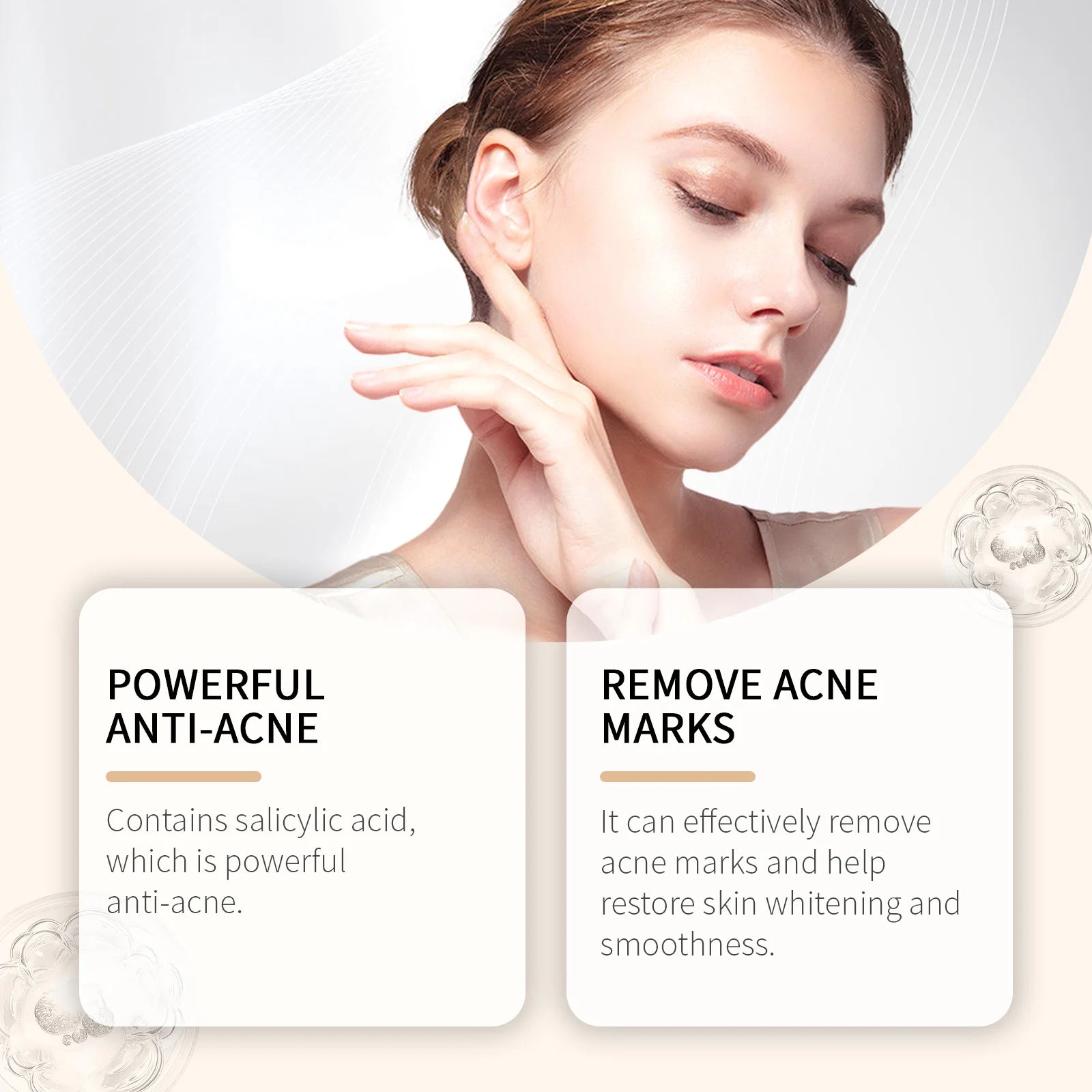 Salicylic Acid Essence Acne Treatment Lotion Moisturizing & Hydrating Facial Serum for Pore-Refining & Skin-Smoothing