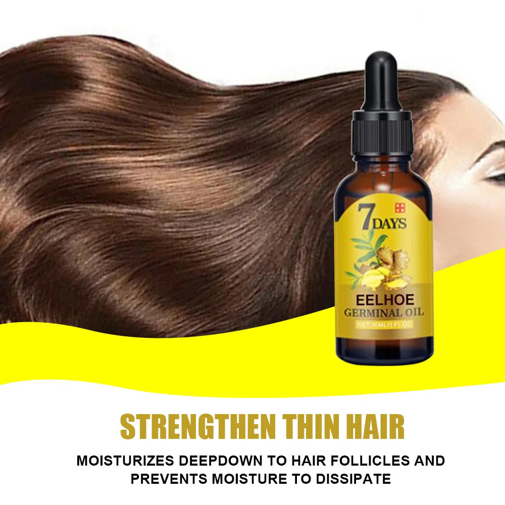EELHOE Ginger Hair Growth Oil for Scalp Massage Hair Follicle Treatment Hair Care Germinal Essence for Regrowth & Loss Treatment