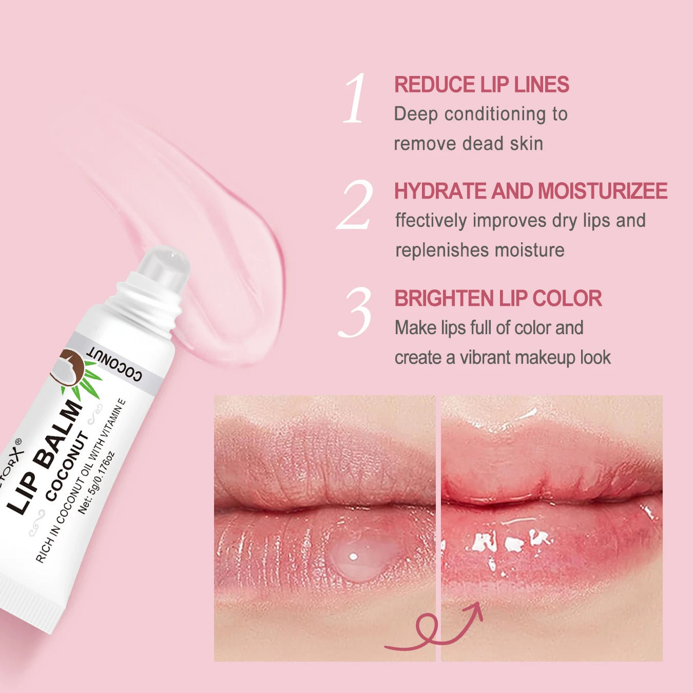 12pcs Lip Oil Set with 6 Flavors - Coconut, Rose, Peach, Raspberry, Cocoa Oil Flavors, Moisturizing Gloss, Strengthening Lip Col