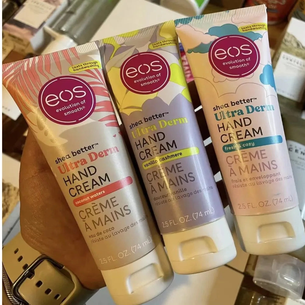 EOS Shea Better 74ml Hand Cream - Ultra Derm Moisturizing Shea Butter Enriched For Dry Cracked Skin Repair 24H Hand Skin Care
