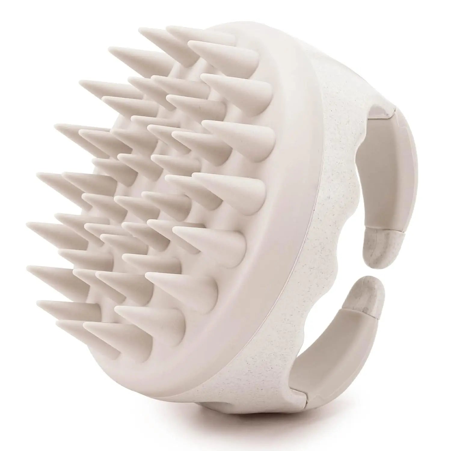 Scalp Massager Shampoo Brush Silicone Hair Scrubber Exfoliating Washing For Dandruff Removal Beige Bath Care Accessory Tool