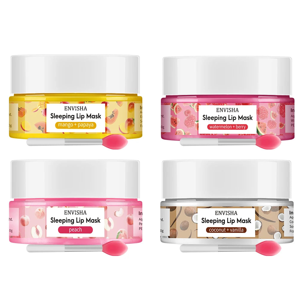 Lip Mask Sleeping Maintenance Moisturizing Fade Lines Nourishing Balm Skin Care Beauty Health Exfoliating Anti Drying Peach 20g