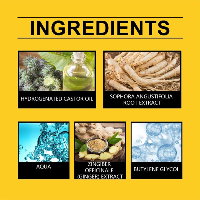 Ginger Hair Growth Essential Oil Anti-loss Hair Treatment Hair Regrowth Oil Fast Hair Promoting Regeneration Hair Care Women Men
