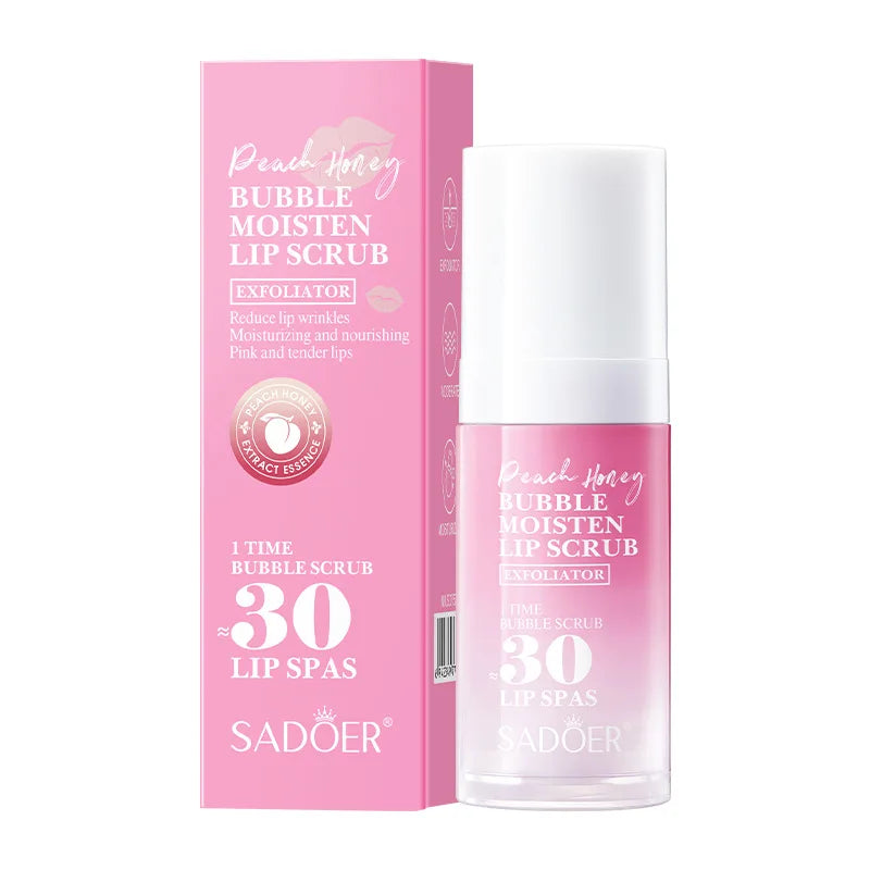 SADOER Bubble Lip Scrub Lips Brightening Moisturizing Anit-Wrinkles Nourishing Exfoliating Lip Cream Exfoliator Skin Care