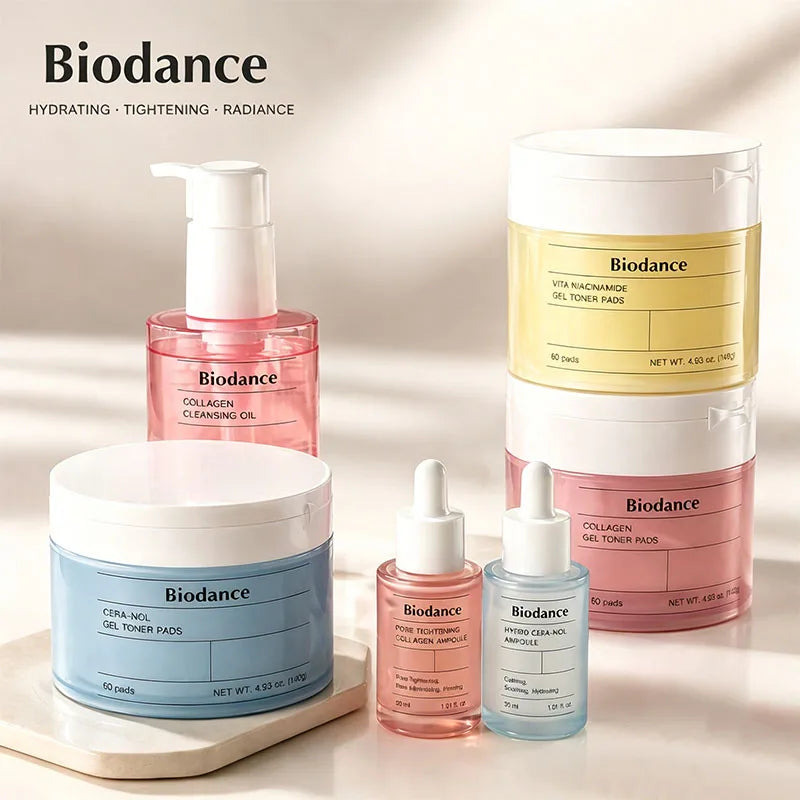 Biodance Gel Toner Pads & Ampoule Serum Deeply Moisturize Improve Skin Hydration For Skin Typ For All Skin Typ Natural Skin Care