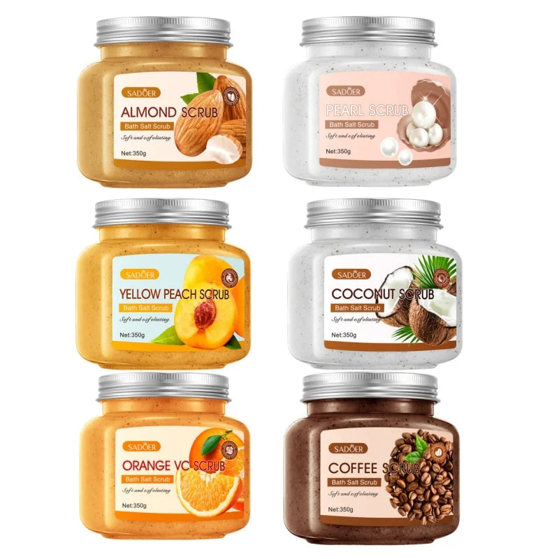 350g Body Bath Scrub, with Gentle and Fine Exfoliating Particles That Can Clean Dirt and Oil from the Skin, Improve Rough Skin Texture, Make the Skin Bright, and Give It a Silky, Smooth, and Radiant Feel - Home Care