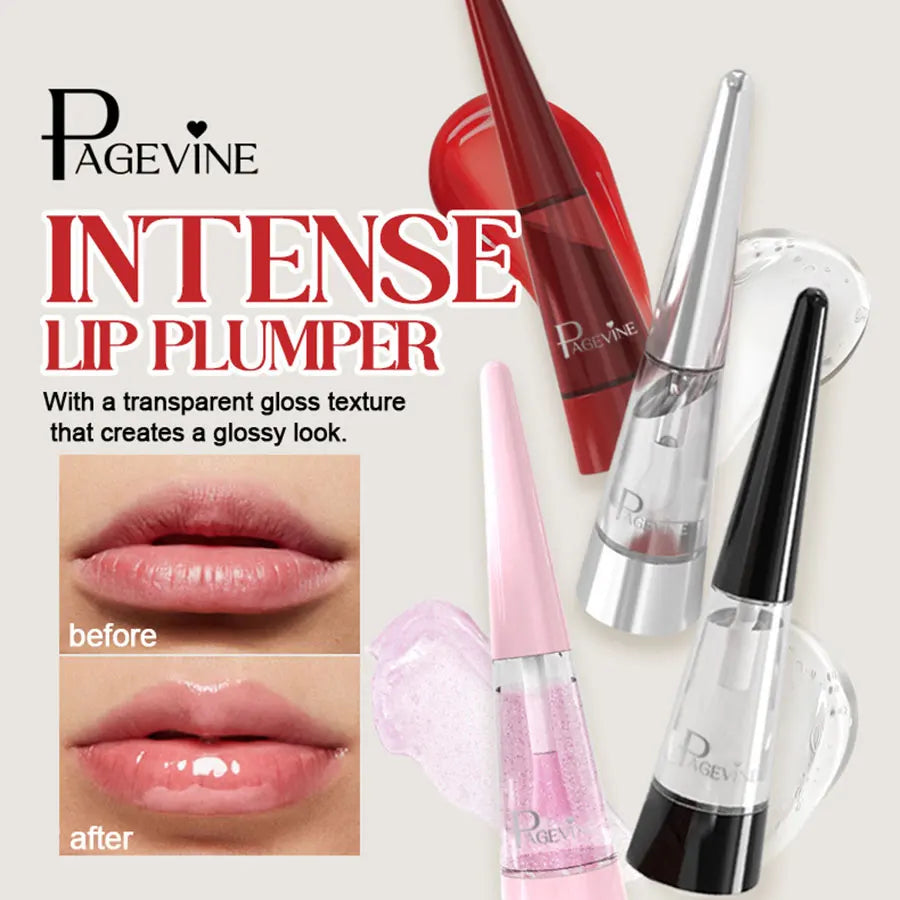 Lip Plumping Lip Serum - Natural Moisturizing Lip Oil with Glossy Finish, Non-Greasy Long-Lasting Lip for All Light Types
