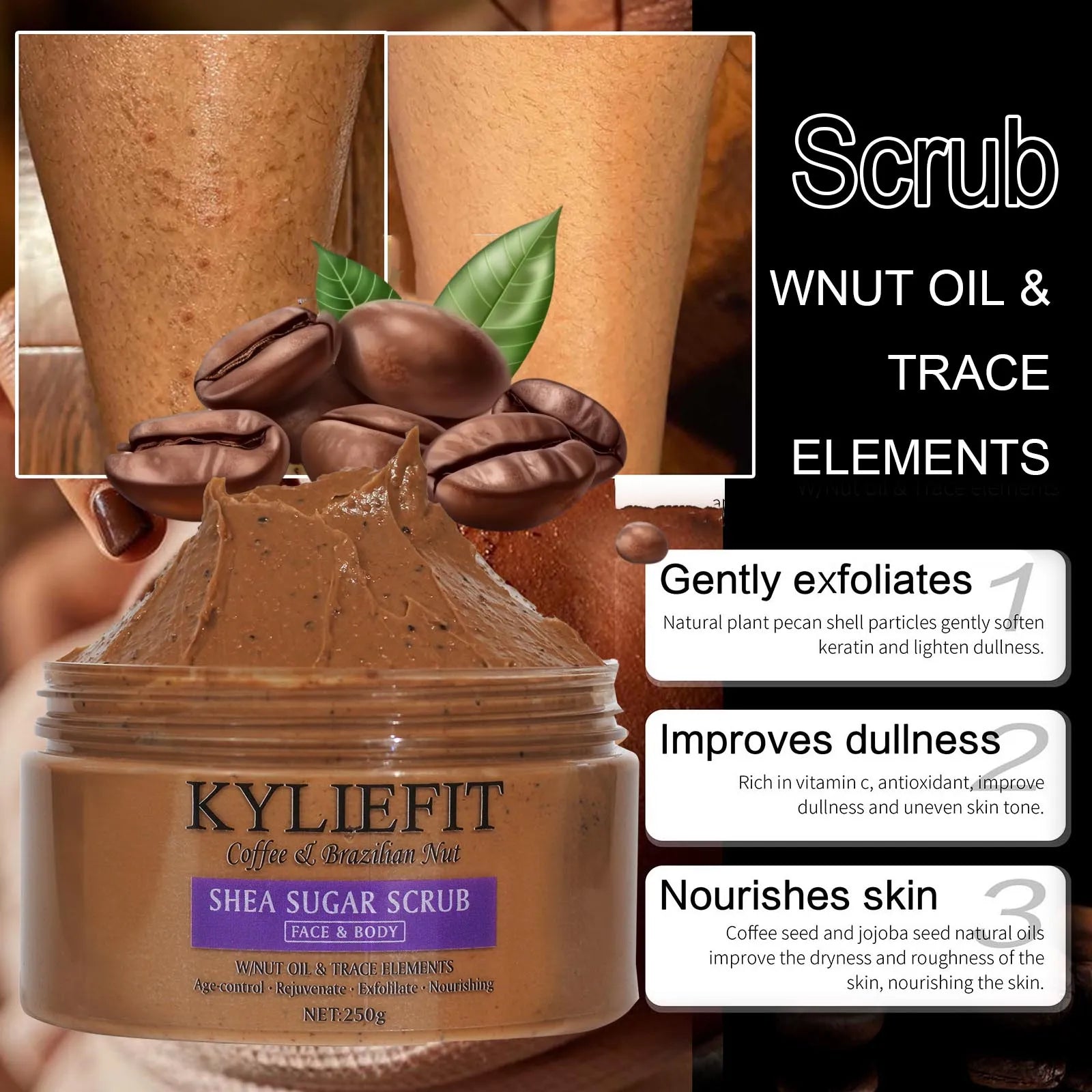 Exfoliating Face & Body Scrub  – Smooth Skin Polish