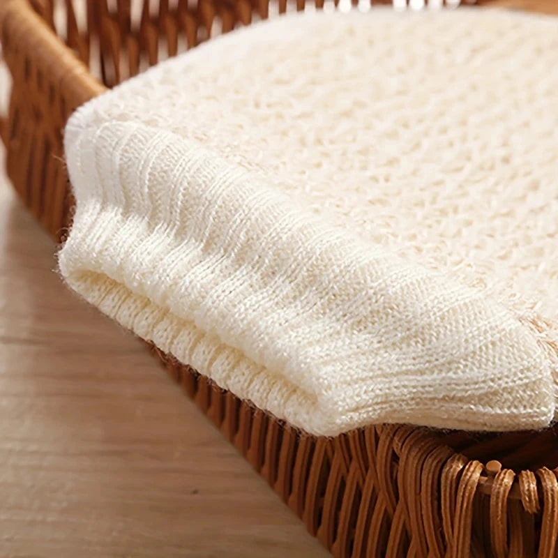 1pcs Cotton and Linen Body Scrub Brush - Gentle Exfoliating Shower Brush, Deep Cleansing & Massage