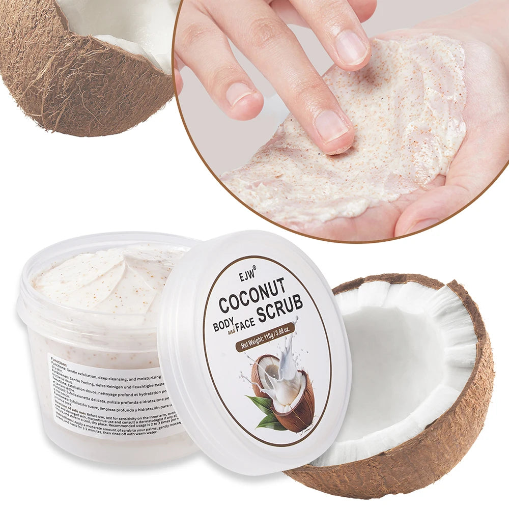 Native Exfoliating Body Scrub, Exfoliating Body Scrub Removes Dead, Dry Skin for a Soft & Hydrated Feelm,Coconut Scent