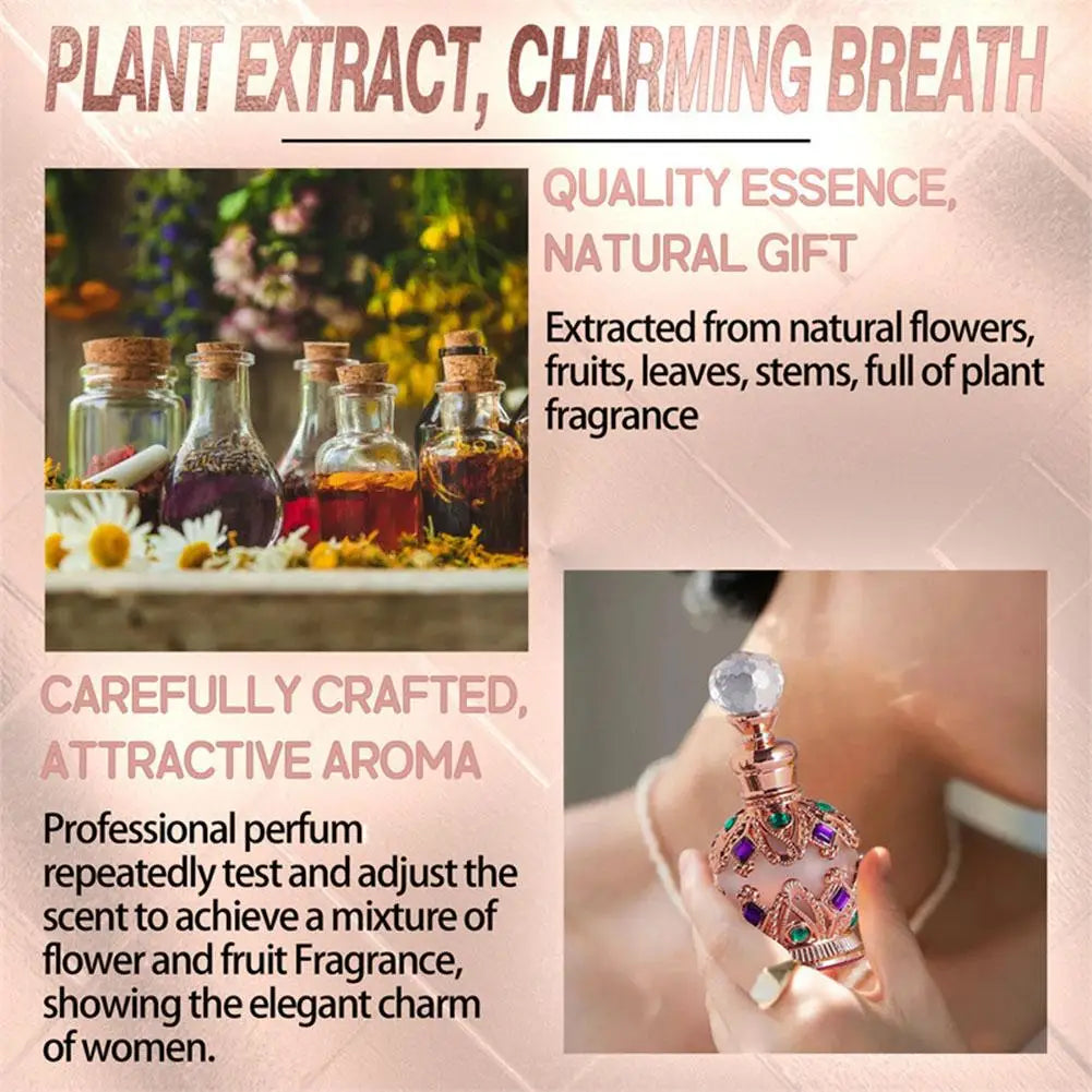 Exotic Arabian Perfume For Women, Enchanting Floral Bouquet With Rose, Jasmine&Vanilla Long-Lasting Pheromone-Infused Fragrance