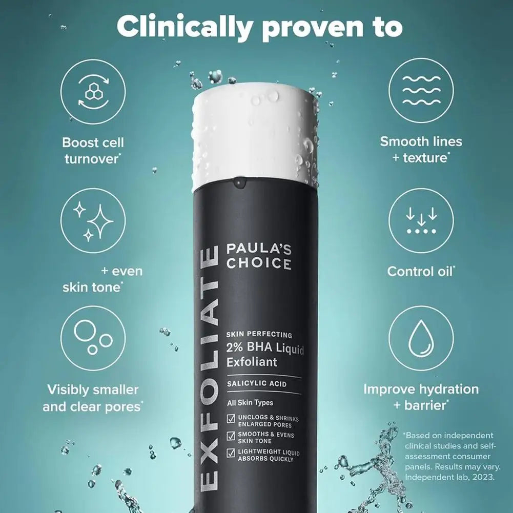 Salicylic Acid Serum 2% Exfoliates Deeply Cleanses Skincare Gently Effectively Shrinking Enlarged Pores Brighten Skin Tone