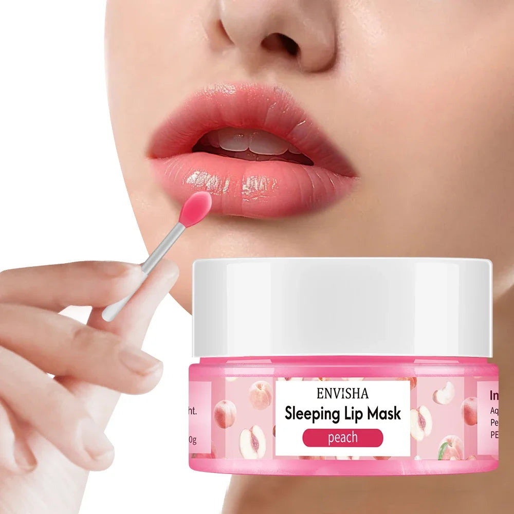 Lip Mask Sleeping Maintenance Moisturizing Fade Lines Nourishing Balm Skin Care Beauty Health Exfoliating Anti Drying Peach 20g