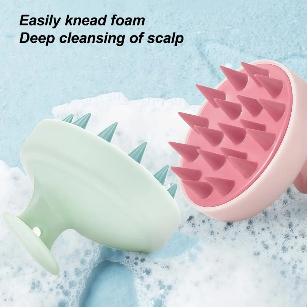 1PC Scalp Massage Brush Soft Silicon Hair Brush Massage &amp Cleansing Scalp Brush Scalp Exfoliating Scrub Dandruff Removal Tool