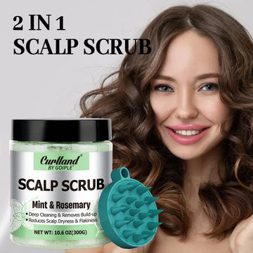 Scalp Scrub Mint & Rosemary Deep Clean Removes Build-up Moisturize Cool Soothe Hair Scalp or Exfoliating Scrub Silicone Massager