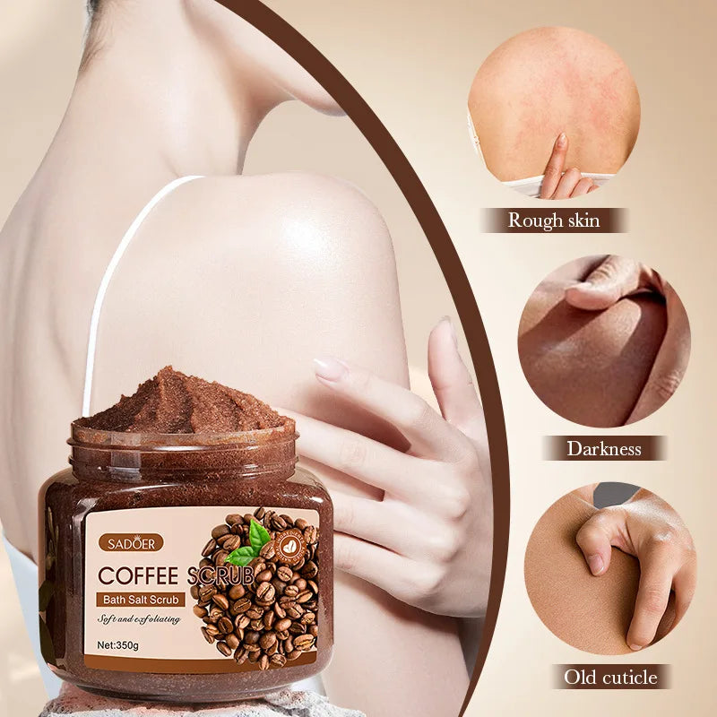 350g Body Scrub, Cleanses the Body, Has Exfoliating, Moisturizing, and Smoothing Properties, Suitable for Facial and Body Care, Low Sensitivity, Physical Exfoliation, Can Be Used on Legs, Knees, Feet, Arms, Hands, and the Ent