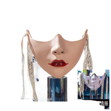 Red Lip Half-face COS Beauty Props Decoration Collection Half-face Decoration Mechanical Wind Adult Men's and Women's Masks