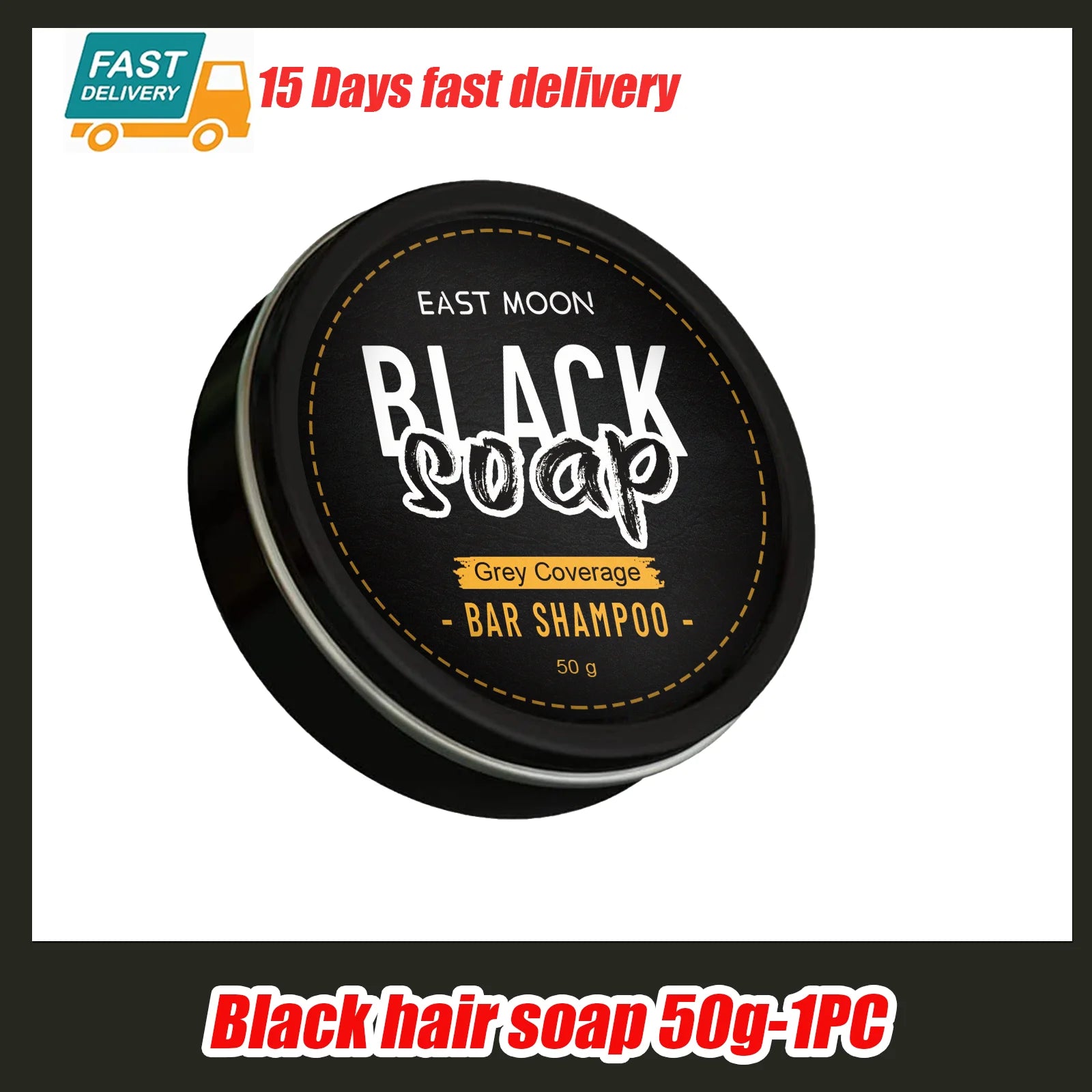 Men's Black Hair Soap Hair Darkening Soap Shampoo Bar Fast Effective Repair Gray White Color Dye Hair Body Natural Organic