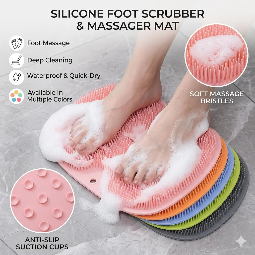 Back Scrubbing Brush Body Massage Foot Exfoliating Dead Skin Removal Bath Shower with Suction Cups African Sponge for Bathing