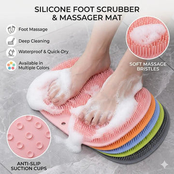 Back Scrubbing Brush Body Massage Foot Exfoliating Dead Skin Removal Bath Shower with Suction Cups African Sponge for Bathing