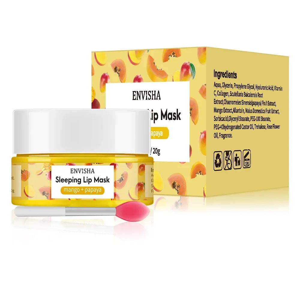 Lip Mask Sleeping Maintenance Moisturizing Fade Lines Nourishing Balm Skin Care Beauty Health Exfoliating Anti Drying Peach 20g