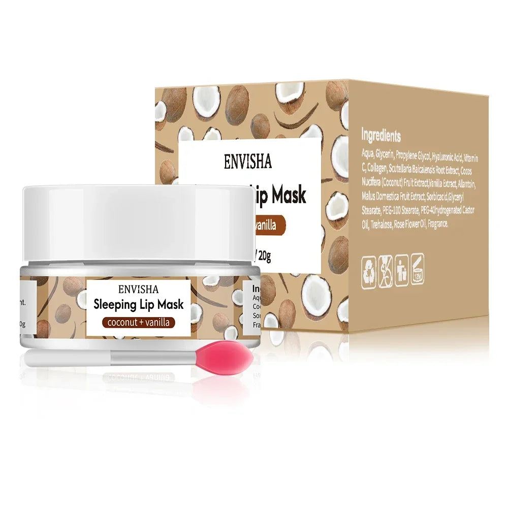 Lip Mask Sleeping Maintenance Moisturizing Fade Lines Nourishing Balm Skin Care Beauty Health Exfoliating Anti Drying Peach 20g
