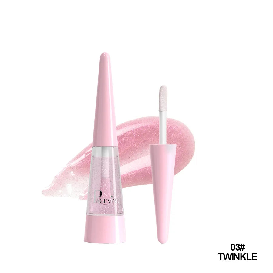 Lip Plumping Lip Serum - Natural Moisturizing Lip Oil with Glossy Finish, Non-Greasy Long-Lasting Lip for All Light Types