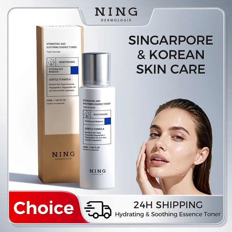 115ml Hydrating Soothing Essence Toner with Collagen, Hyaluronic Acid, Peptides, Ceramides – Moisturizing, Calming Skin Repair