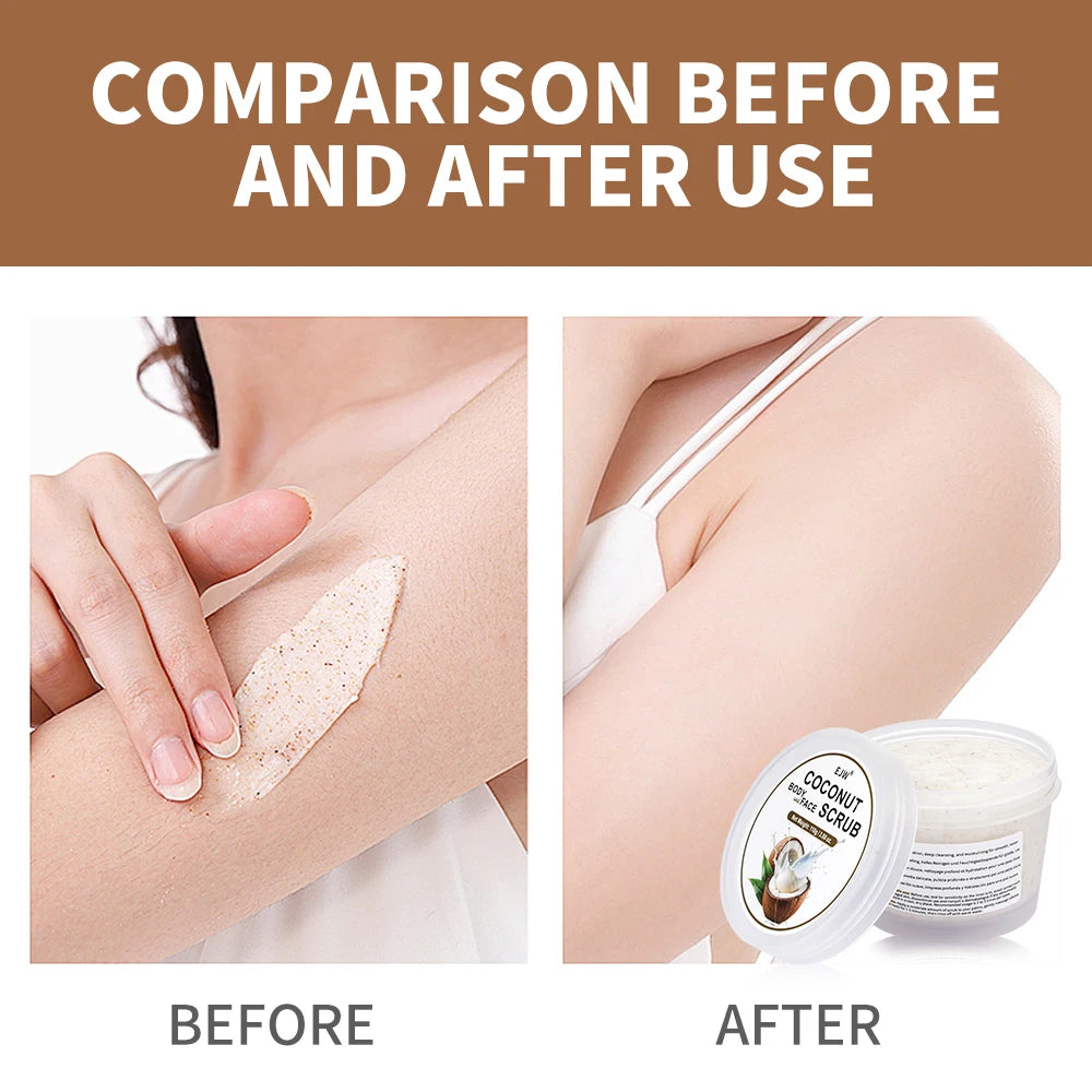 Native Exfoliating Body Scrub, Exfoliating Body Scrub Removes Dead, Dry Skin for a Soft & Hydrated Feelm,Coconut Scent