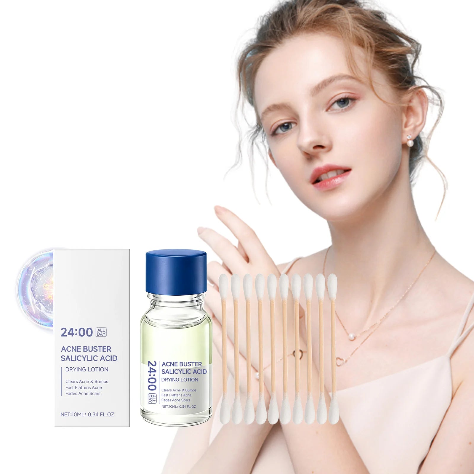 Salicylic Acid Essence Acne Treatment Lotion Moisturizing & Hydrating Facial Serum for Pore-Refining & Skin-Smoothing
