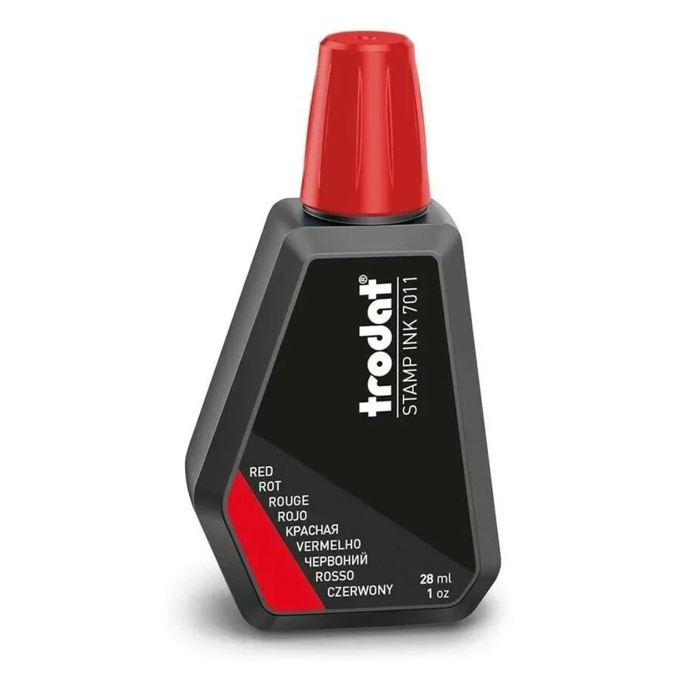 Tro Dat 7011 Stamp Pad Ink 28 Ml (Colours) Red / Blue / Black / Green / Purple For All Ink Pads That Can Be Refilled Tools