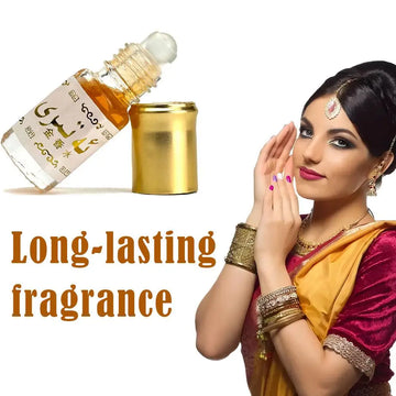 Arabian Perfume Oil Roll On Portable Long Lasting Scent for Men Women Middle East Gold Roll On Perfume Oil Portable Fragrance