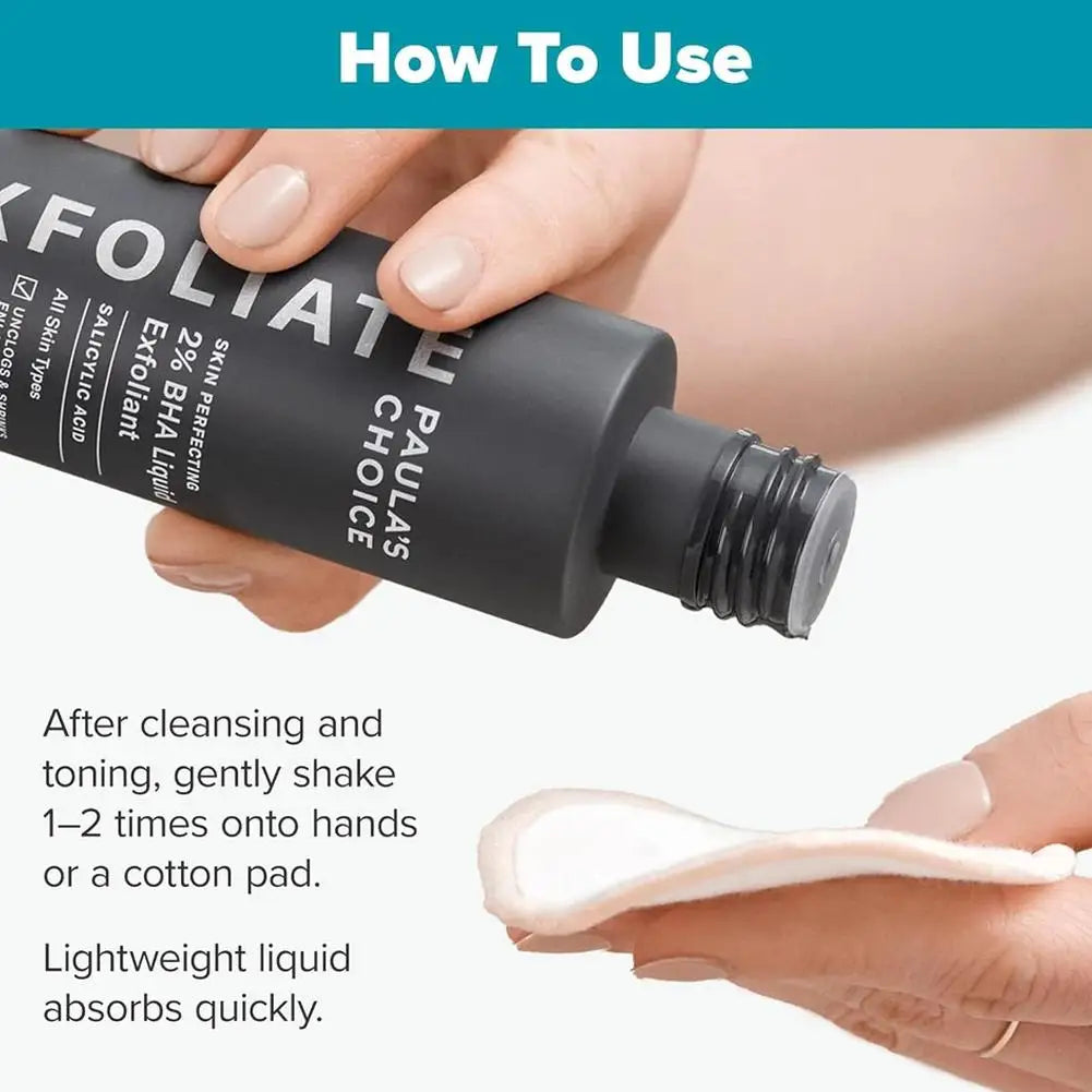 Salicylic Acid Serum 2% Exfoliates Deeply Cleanses Skincare Gently Effectively Shrinking Enlarged Pores Brighten Skin Tone