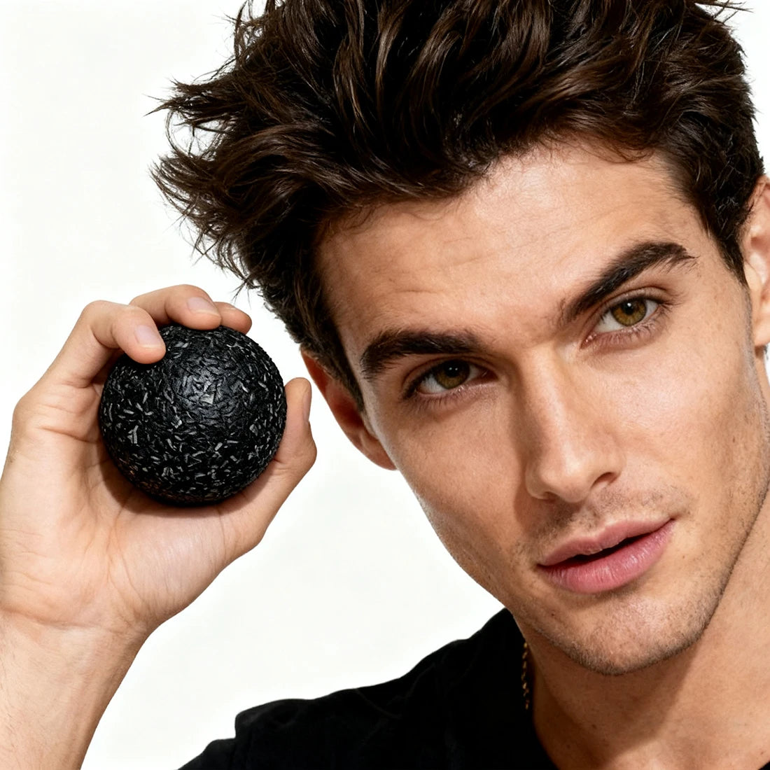 Black Shampoo Bar for Men, Black Hair Soap Bar for Gray Hair Coverage, Solid Shampoo for Hair Growth, Deep Clean, Refresh Scalp