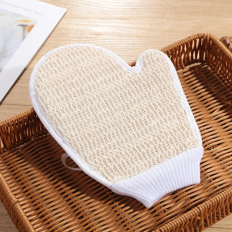 1pcs Cotton and Linen Body Scrub Brush - Gentle Exfoliating Shower Brush, Deep Cleansing & Massage