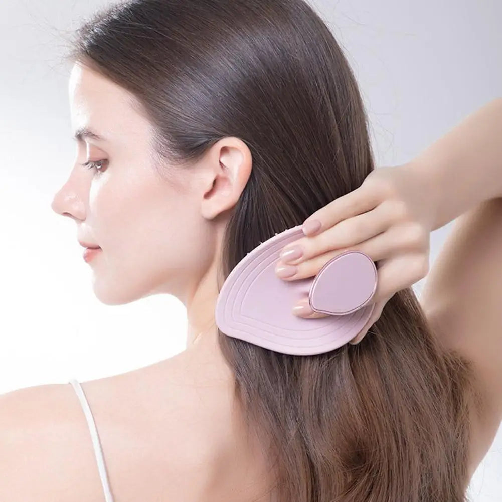 Scalp Massage Shampoo Brush Soft Silicone Deep Cleaning Remove Dandruff Exfoliate Relaxing Scalp Massage Shower Tools
