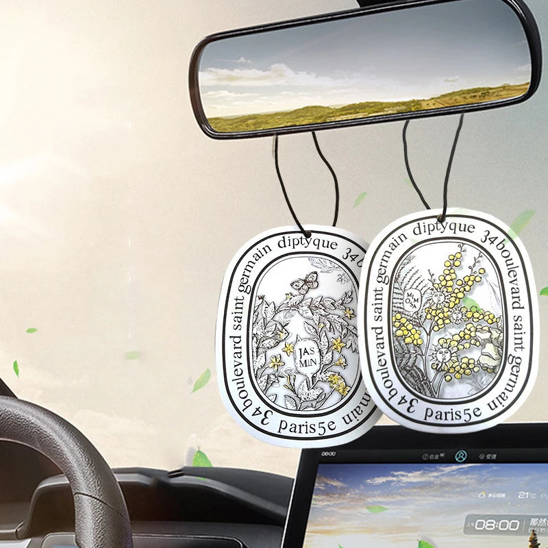 2 Pcs Car Fragrance Car Solid Aromatherapy Car Aromatherapy Card Pendant Car Air Purifying Perfume Fragrance