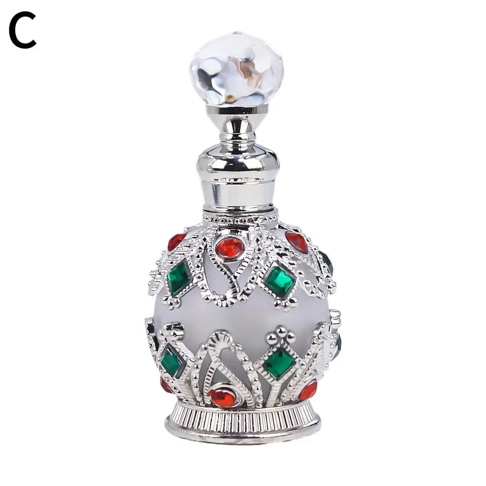 15ML Luxury Glass Perfume Bottle For Essential Oil Refill Arabic Design Premium Aroma Oil Dispenser